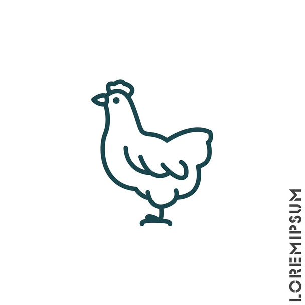 Hühner-Ikone - Vektor, Bild
