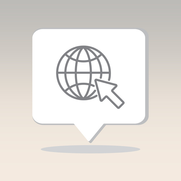 Mundo icono globo
 - Vector, imagen