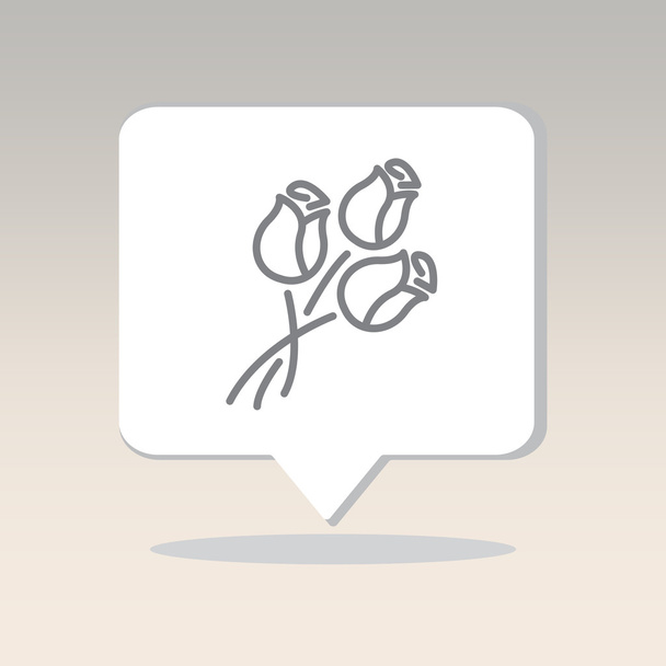 Ramo de rosas icono
 - Vector, Imagen