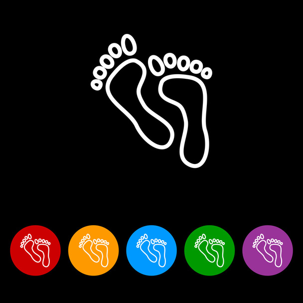 human Footprints icon - Vector, Image