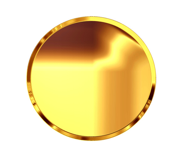 Ilustración 3D. círculo dorado sobre un fondo blanco
 - Foto, imagen