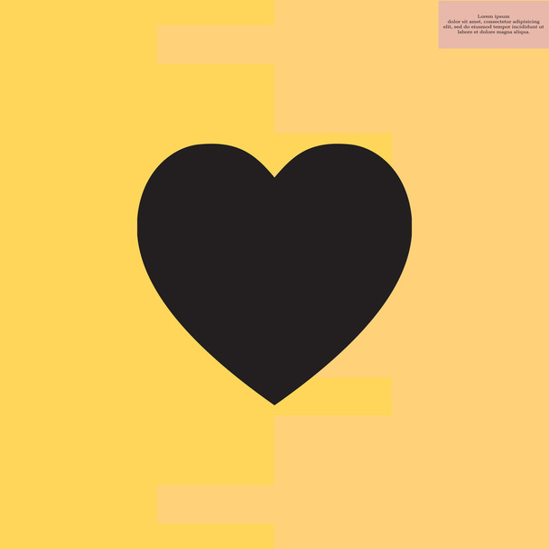 простая икона черного сердца
 - Вектор,изображение