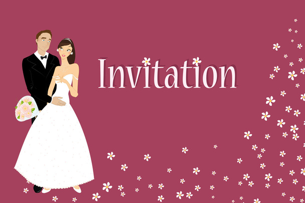 wedding invitation - Vector, Image