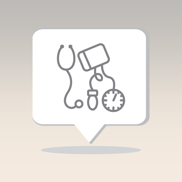 Web line icon. Tonometer. - Vector, Image