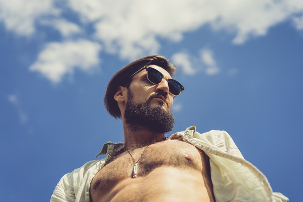 Hipster man with beard and mustache - Foto, imagen