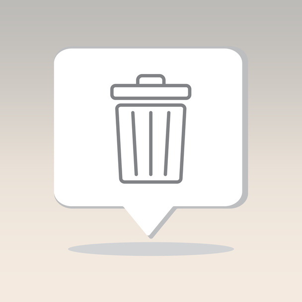 Ícone de lata de lixo
 - Vetor, Imagem