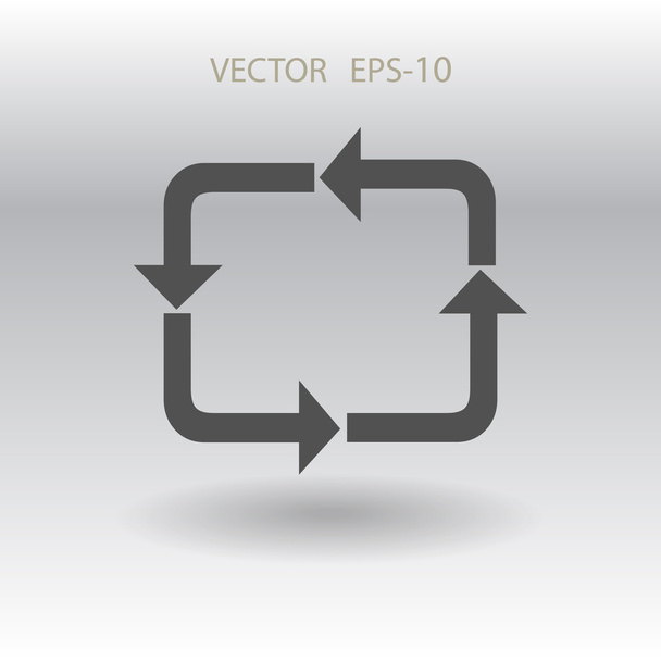 Flat icon of cyclic illustration - Vector, Image