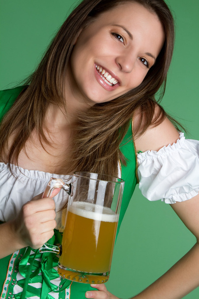 Woman Holding Beer - Fotoğraf, Görsel