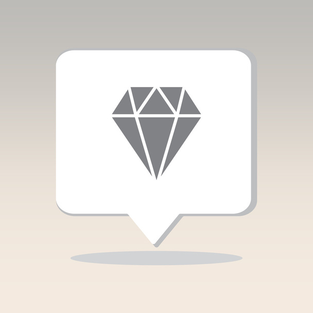 Ícone de diamante simples
 - Vetor, Imagem