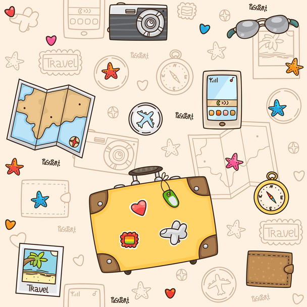 Travel pattern - Vector, Image
