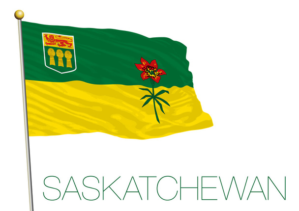Vlag van Saskatchewan, Canada  - Vector, afbeelding