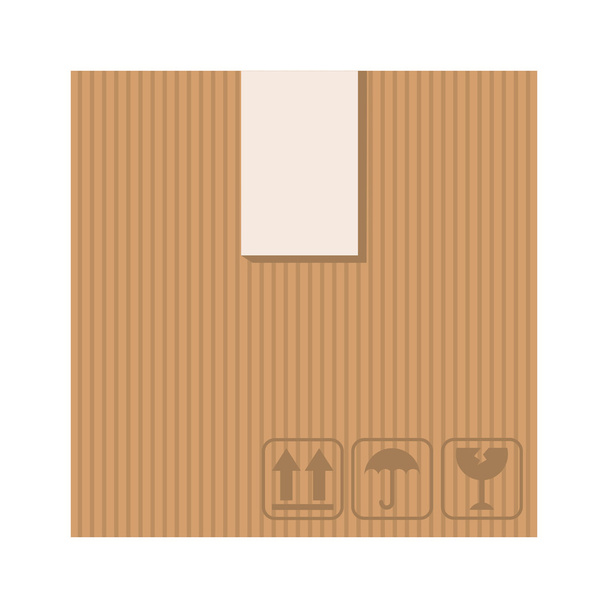 box carton silhouette icon - Vector, Image