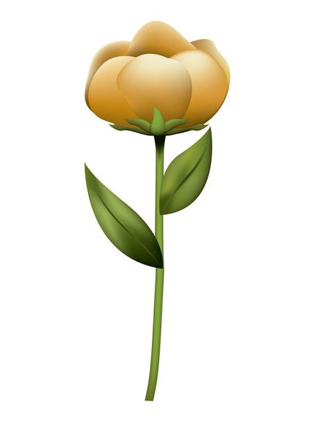 hermosa flor aislado icono
 - Vector, Imagen
