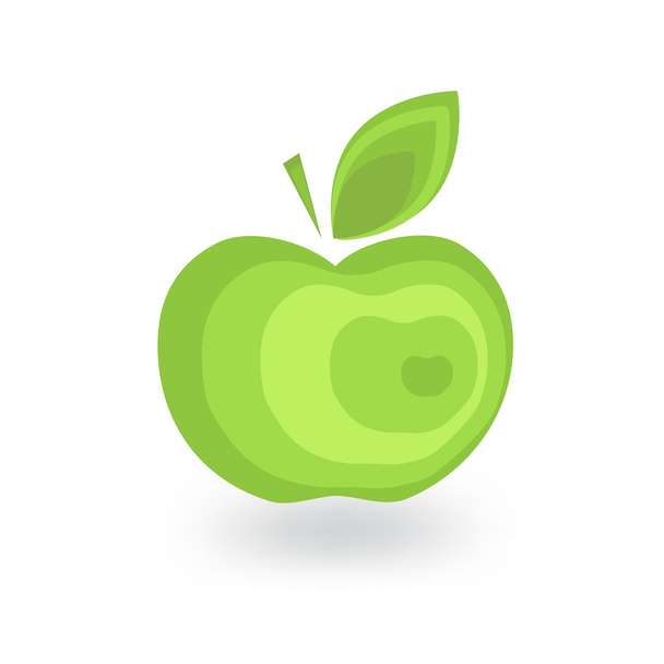 płaski ikona jabłko - Wektor, obraz