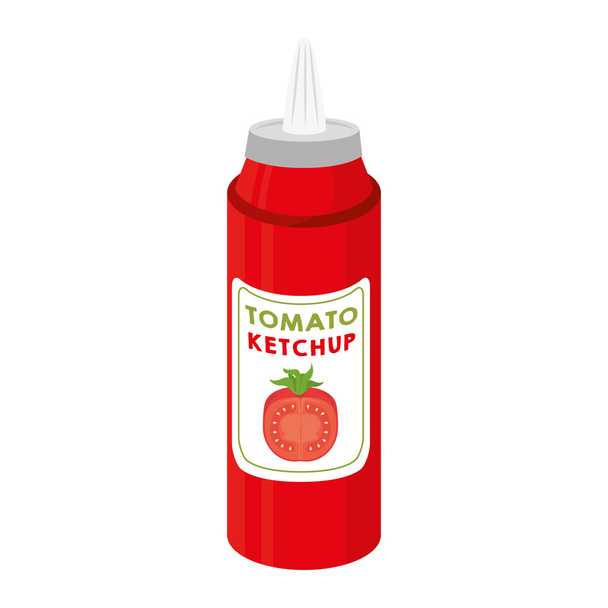 Ketchup Tomatensauce Essen - Vektor, Bild