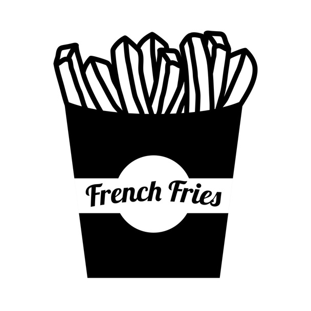 french fries potato - Vector, Image