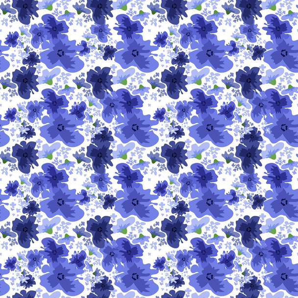  Ditsy pattern with flowers - Vector, Imagen