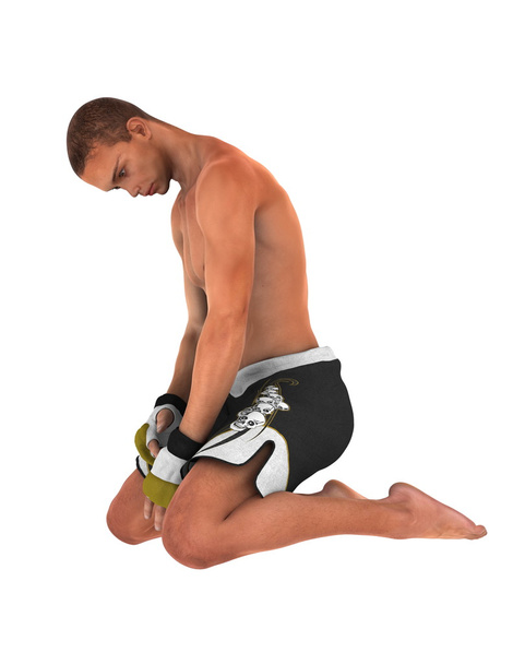 3D CG rendering of a martial artist - Foto, Imagem