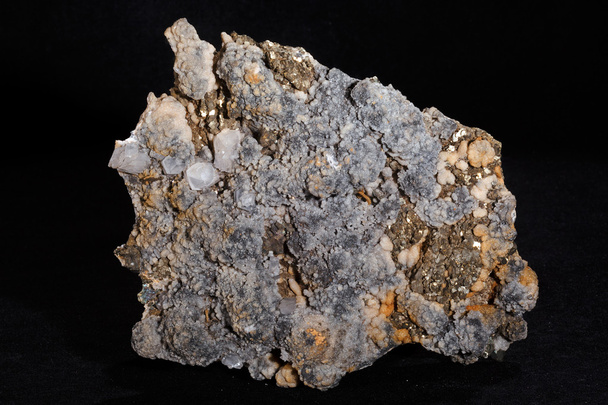 calcite mineral from the group of carbonate on the black background - Photo, Image