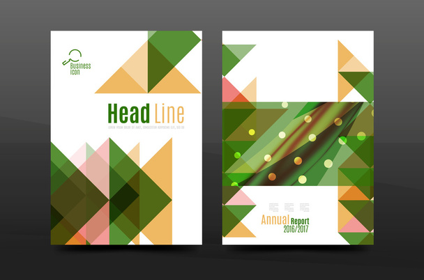 Design geometrico colorato relazione annuale a4 copertina brochure modello layout, rivista, volantino o opuscolo opuscolo
 - Vettoriali, immagini