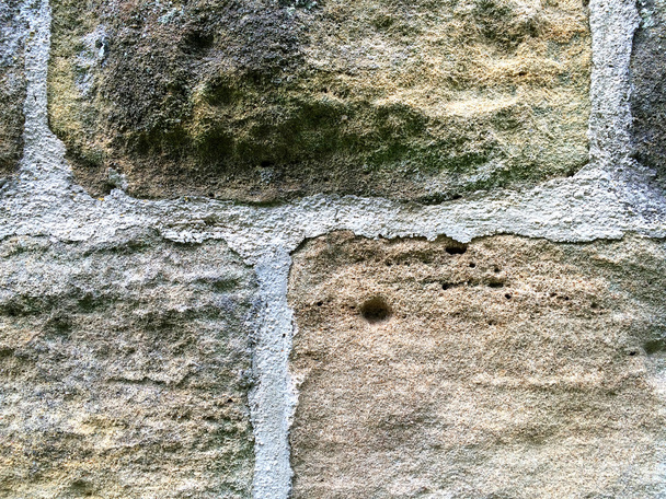 vieux mur d'abbaye avec des pierres de sable
 - Photo, image
