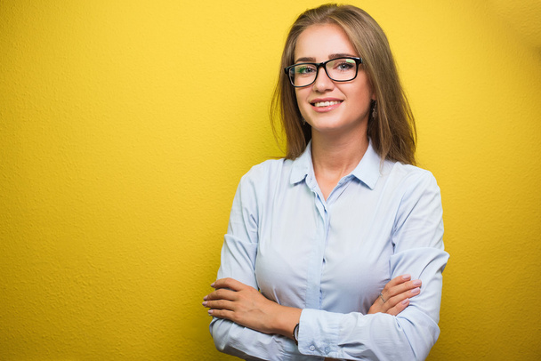 Cute young business woman with glasses - Foto, immagini