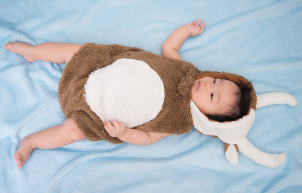 Little anfant Baby wearing deer costume  - Photo, Image