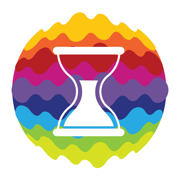 Значок цвета радуги время для мобильных приложений и веб- - Вектор,изображение