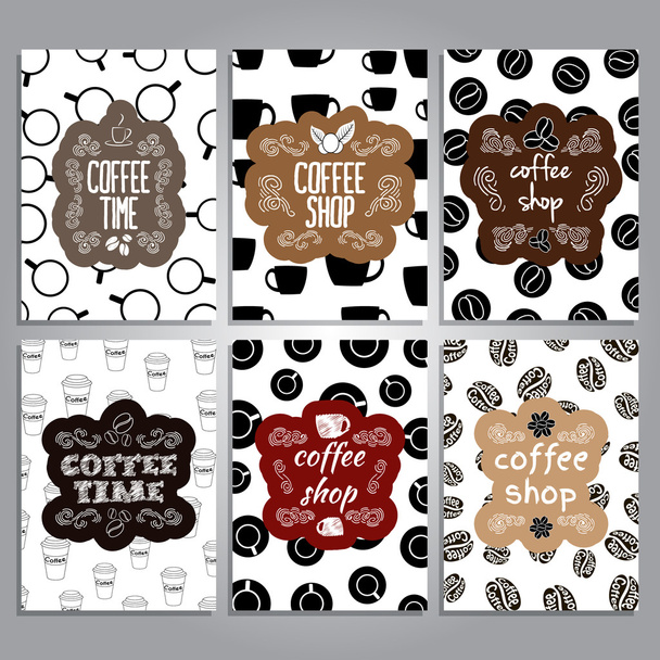 tarjetas vectoriales con diseño de tema de café
 - Vector, imagen