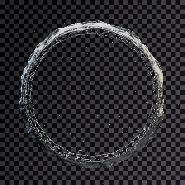 water splash radial transparent 3d rendering - Photo, Image