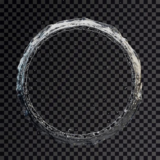 water splash radial transparent 3d rendering - Photo, Image