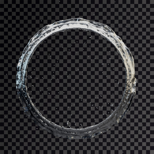 agua salpicadura radial transparente 3d renderizado
 - Foto, Imagen
