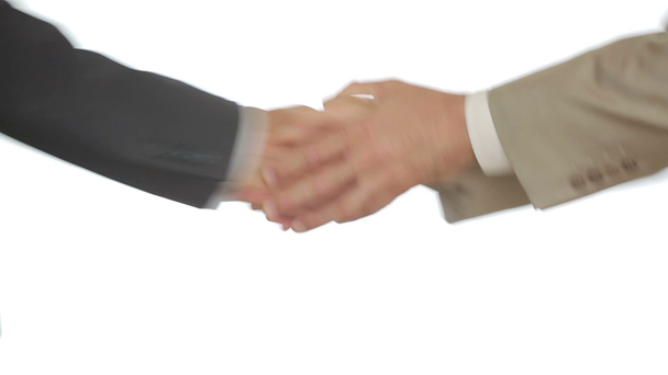 cliente ritira la mano dal manager. uomo d'affari afferrato la mano mans
 - Filmati, video
