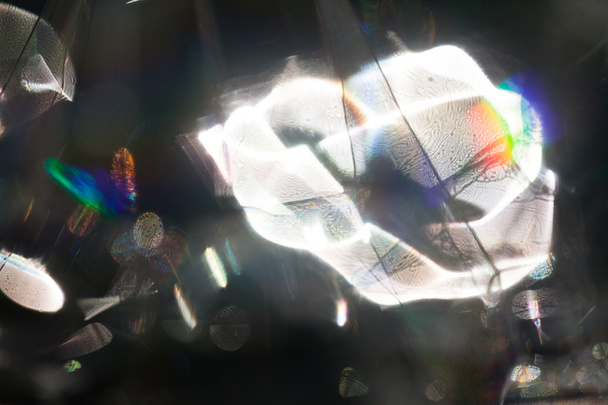 absztrakció szappanbuborékok sötét háttér, homályos háttér - Fotó, kép