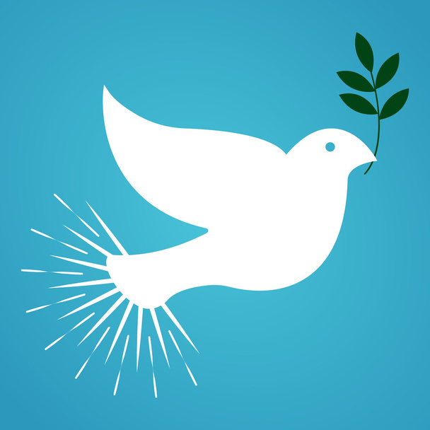 平和の国際的な日。ヴィンテージやレトロ デザインの鳩。ベクトル図 - ベクター画像