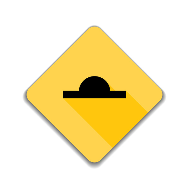 Bump figyelmeztető közlekedési tábla - Vektor, kép