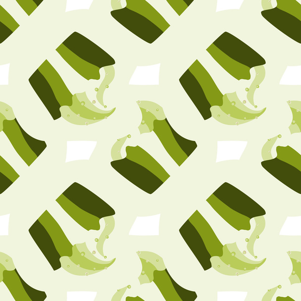 Green pistachio ice cream, cake or frozen yogurt seamless background - Vector, Image