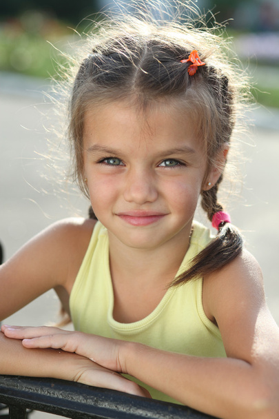 Portrait of a happy little girl - Foto, Imagen