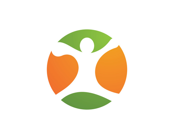 Modelo de logotipo da vida de saúde - Vetor, Imagem
