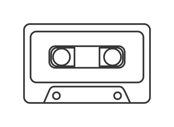 audio cassette icon - Vector, Image