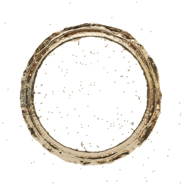 salpicadura de oro radial 3d renderizado
 - Foto, Imagen