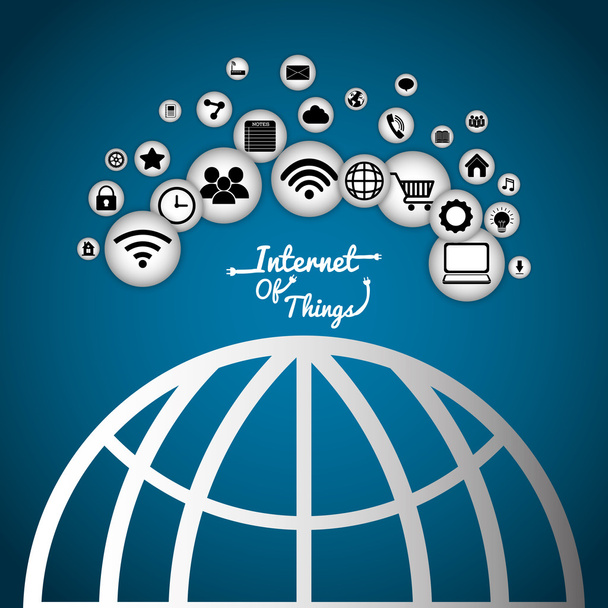 сфера глобального интернета вещей дизайн
 - Вектор,изображение