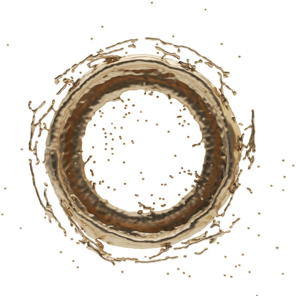 salpicadura de oro radial 3d renderizado
 - Foto, imagen