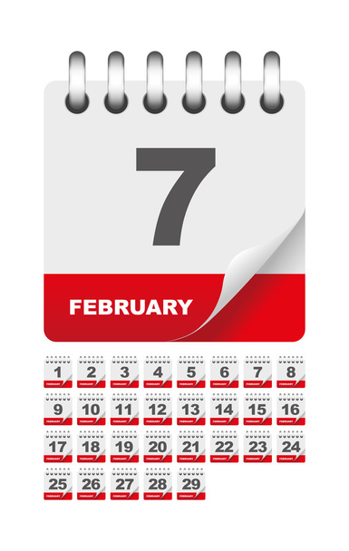 Daily calendar icons  - Vector, Image