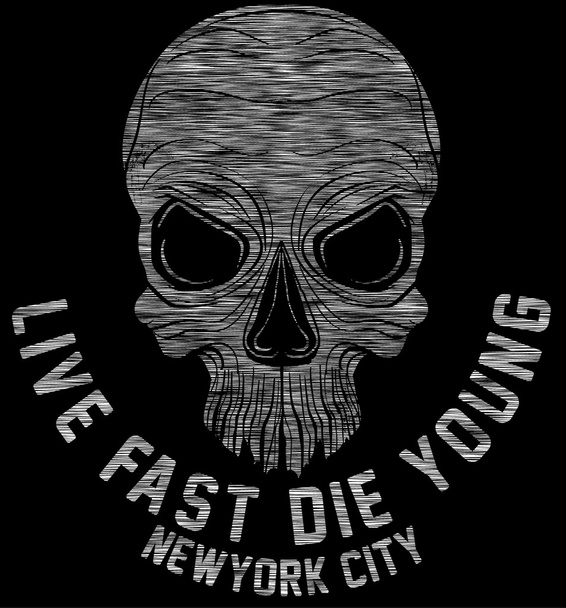 New York-i lovas motorkerékpár club póló grafika - Vektor, kép