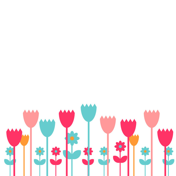 χαριτωμένο απλό λουλούδι φόντο - Διάνυσμα, εικόνα