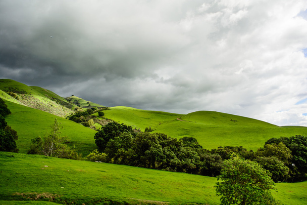 Green Mountain Under Heavy Cloud - Photo, Image
