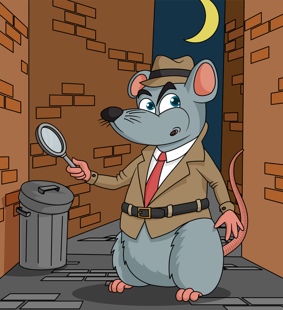 Dedektif Mouse / fare - Vektör, Görsel