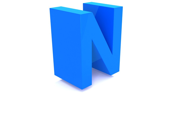 Blue alphabet isolated on white - Фото, изображение