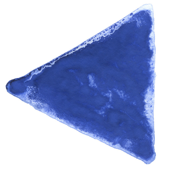 blue watercolour triangle - Φωτογραφία, εικόνα
